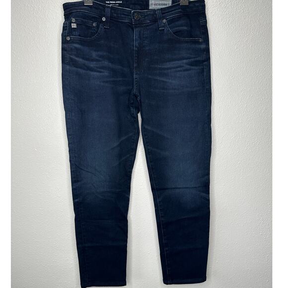 AG Adriano Dark Wash Whiskered The Prima Ankle Cigarette Ankle Jean 30R - Picture 1 of 13